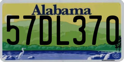 AL license plate 57DL370
