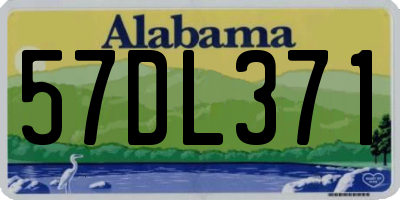 AL license plate 57DL371
