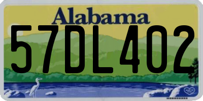 AL license plate 57DL402