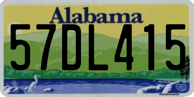 AL license plate 57DL415