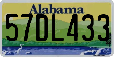 AL license plate 57DL433