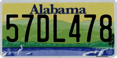 AL license plate 57DL478
