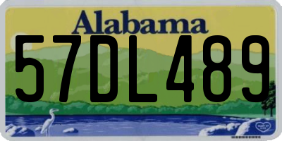 AL license plate 57DL489