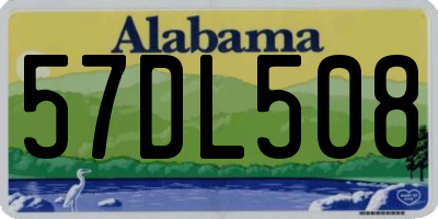 AL license plate 57DL508