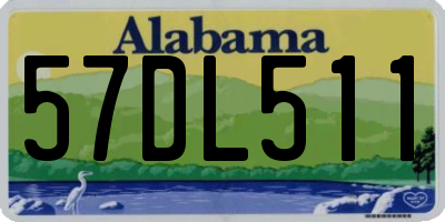 AL license plate 57DL511