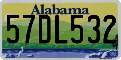 AL license plate 57DL532