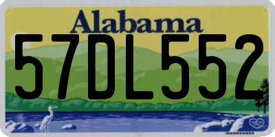 AL license plate 57DL552