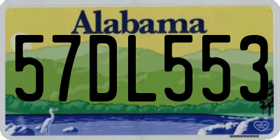 AL license plate 57DL553