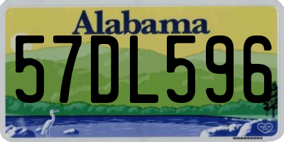 AL license plate 57DL596