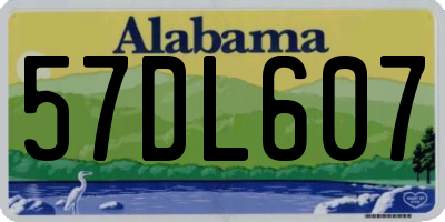 AL license plate 57DL607