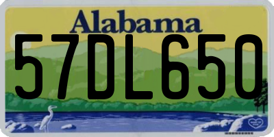 AL license plate 57DL650