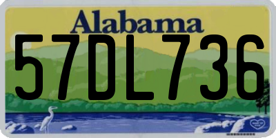 AL license plate 57DL736