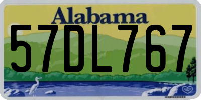AL license plate 57DL767