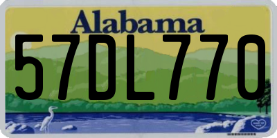 AL license plate 57DL770
