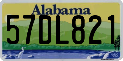 AL license plate 57DL821