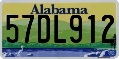 AL license plate 57DL912