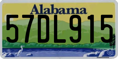 AL license plate 57DL915