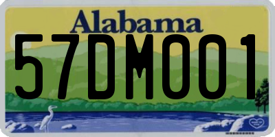 AL license plate 57DM001