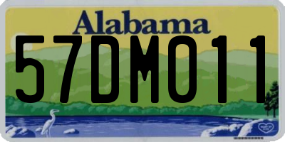 AL license plate 57DM011