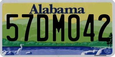 AL license plate 57DM042