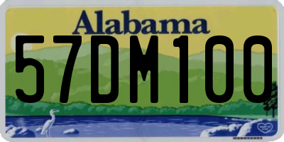 AL license plate 57DM100