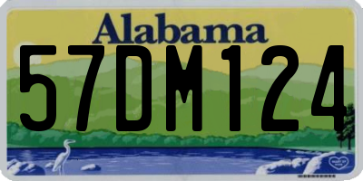 AL license plate 57DM124