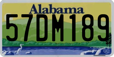 AL license plate 57DM189