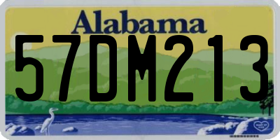 AL license plate 57DM213