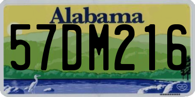 AL license plate 57DM216