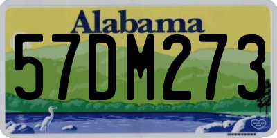 AL license plate 57DM273
