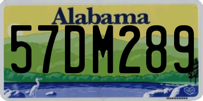 AL license plate 57DM289