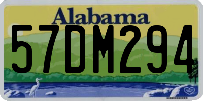 AL license plate 57DM294