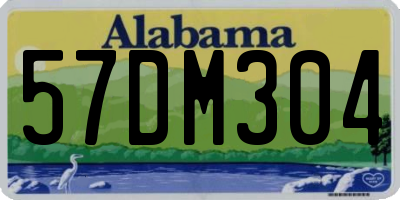 AL license plate 57DM304