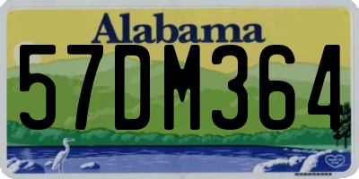 AL license plate 57DM364