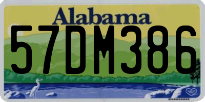 AL license plate 57DM386