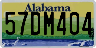AL license plate 57DM404