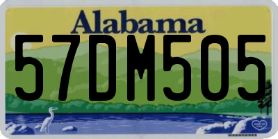 AL license plate 57DM505