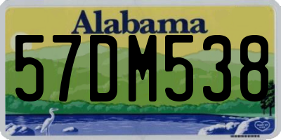 AL license plate 57DM538
