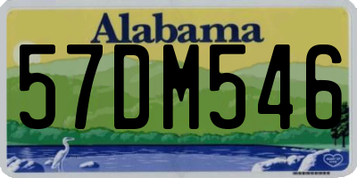 AL license plate 57DM546