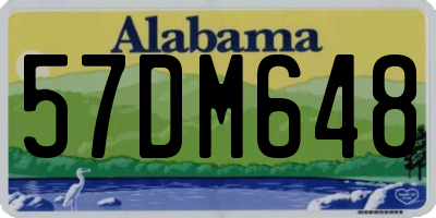AL license plate 57DM648