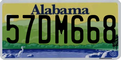 AL license plate 57DM668