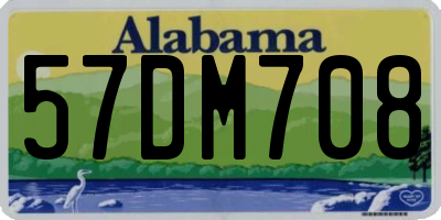AL license plate 57DM708