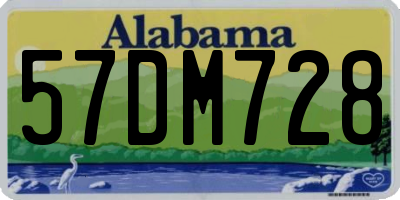 AL license plate 57DM728