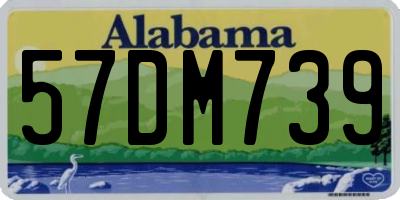 AL license plate 57DM739