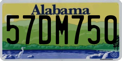 AL license plate 57DM750