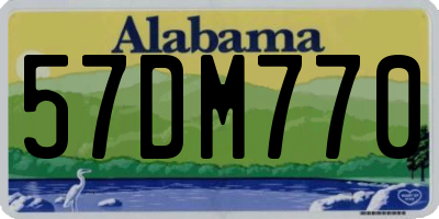 AL license plate 57DM770