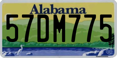AL license plate 57DM775