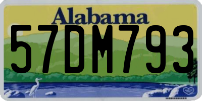 AL license plate 57DM793