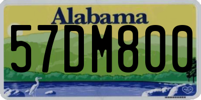 AL license plate 57DM800