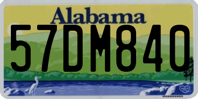 AL license plate 57DM840